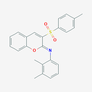 molecular formula C24H21NO3S B2897090 (Z)-2,3-dimethyl-N-(3-tosyl-2H-chromen-2-ylidene)aniline CAS No. 902557-43-1