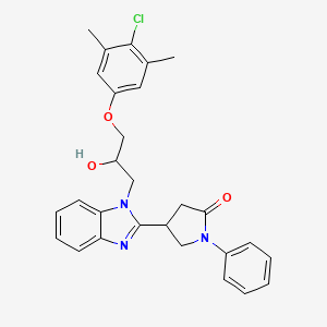 4-{1-[3-(4-chloro-3,5-dimethylphenoxy)-2-hydroxypropyl]-1H-benzimidazol-2-yl}-1-phenylpyrrolidin-2-one