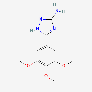 molecular formula C11H14N4O3 B2897096 5-(3,4,5-trimethoxyphenyl)-1H-1,2,4-triazol-3-amine CAS No. 74258-81-4