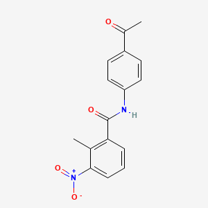 molecular formula C16H14N2O4 B2897099 N-(4-acetylphenyl)-2-methyl-3-nitrobenzamide CAS No. 328556-60-1