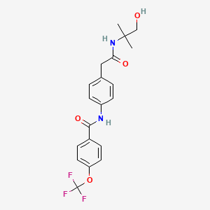 N-(4-(2-((1-hydroxy-2-methylpropan-2-yl)amino)-2-oxoethyl)phenyl)-4-(trifluoromethoxy)benzamide