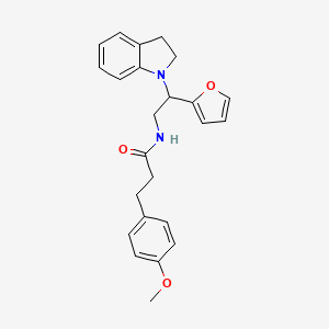N-(2-(furan-2-yl)-2-(indolin-1-yl)ethyl)-3-(4-methoxyphenyl)propanamide