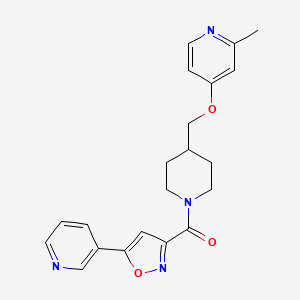 [4-[(2-Methylpyridin-4-yl)oxymethyl]piperidin-1-yl]-(5-pyridin-3-yl-1,2-oxazol-3-yl)methanone