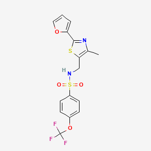 N-((2-(furan-2-yl)-4-methylthiazol-5-yl)methyl)-4-(trifluoromethoxy)benzenesulfonamide