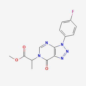 methyl 2-(3-(4-fluorophenyl)-7-oxo-3H-[1,2,3]triazolo[4,5-d]pyrimidin-6(7H)-yl)propanoate