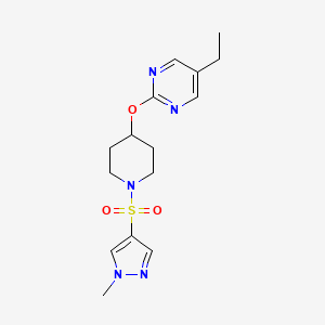 5-Ethyl-2-[1-(1-methylpyrazol-4-yl)sulfonylpiperidin-4-yl]oxypyrimidine