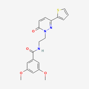 molecular formula C19H19N3O4S B2897133 3,5-二甲氧基-N-(2-(6-氧代-3-(噻吩-2-基)吡哒嗪-1(6H)-基)乙基)苯甲酰胺 CAS No. 946239-47-0