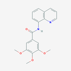 molecular formula C19H18N2O4 B289714 3,4,5-trimethoxy-N-quinolin-8-ylbenzamide 