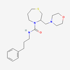 3-(morpholinomethyl)-N-(3-phenylpropyl)-1,4-thiazepane-4-carboxamide