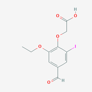 molecular formula C11H11IO5 B2897152 (2-乙氧基-4-甲酰基-6-碘苯氧基)乙酸 CAS No. 428482-36-4