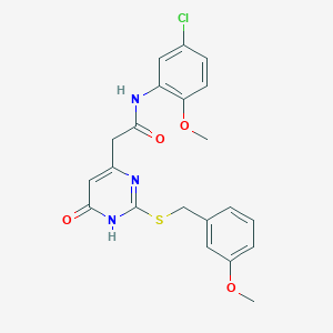N-(5-chloro-2-methoxyphenyl)-2-(2-((3-methoxybenzyl)thio)-6-oxo-1,6-dihydropyrimidin-4-yl)acetamide