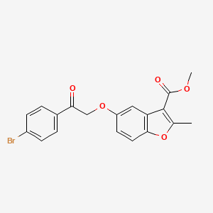 molecular formula C19H15BrO5 B2897155 5-[2-(4-溴苯基)-2-氧代乙氧基]-2-甲基-1-苯并呋喃-3-羧酸甲酯 CAS No. 300557-11-3