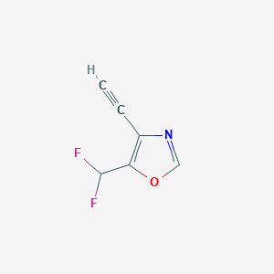 molecular formula C6H3F2NO B2897157 5-(Difluoromethyl)-4-ethynyloxazole CAS No. 2413886-86-7