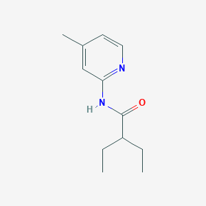 molecular formula C12H18N2O B289716 2-ethyl-N-(4-methyl-2-pyridinyl)butanamide 