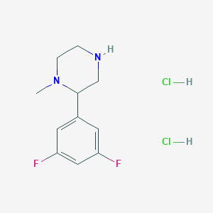 molecular formula C11H16Cl2F2N2 B2897161 2-(3,5-Difluorophenyl)-1-methylpiperazine;dihydrochloride CAS No. 2551119-63-0