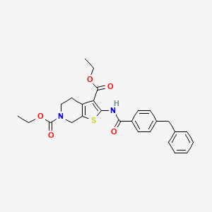 diethyl 2-(4-benzylbenzamido)-4,5-dihydrothieno[2,3-c]pyridine-3,6(7H)-dicarboxylate