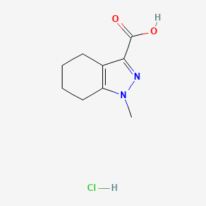 molecular formula C9H13ClN2O2 B2897165 1-methyl-4,5,6,7-tetrahydro-1H-indazole-3-carboxylic acid hydrochloride CAS No. 1955560-60-7