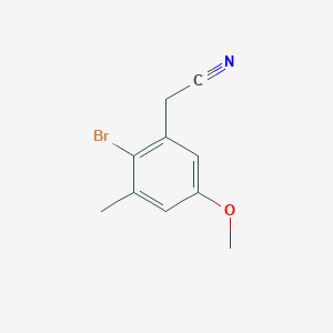 molecular formula C10H10BrNO B2897174 (2-Bromo-5-methoxy-3-methylphenyl)acetonitrile CAS No. 198274-48-5