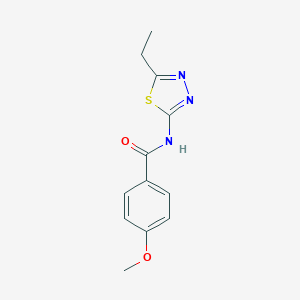 molecular formula C12H13N3O2S B289718 N-(5-ethyl-1,3,4-thiadiazol-2-yl)-4-methoxybenzamide 