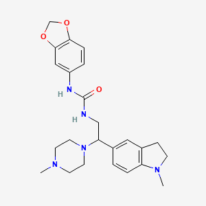 1-(Benzo[d][1,3]dioxol-5-yl)-3-(2-(1-methylindolin-5-yl)-2-(4-methylpiperazin-1-yl)ethyl)urea