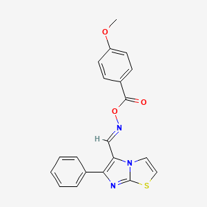 (E)-({6-phenylimidazo[2,1-b][1,3]thiazol-5-yl}methylidene)amino 4-methoxybenzoate