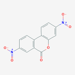 molecular formula C13H6N2O6 B2897196 3,8-Dinitrobenzo[c]chromen-6-one CAS No. 63636-78-2