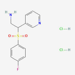 2-(4-Fluorobenzenesulfonyl)-2-(pyridin-3-yl)ethan-1-amine dihydrochloride