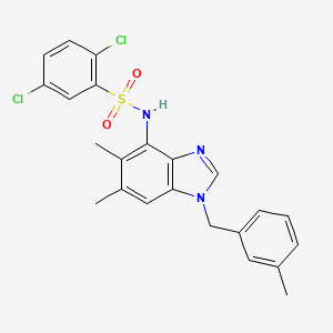 2,5-dichloro-N-[5,6-dimethyl-1-(3-methylbenzyl)-1H-1,3-benzimidazol-4-yl]benzenesulfonamide