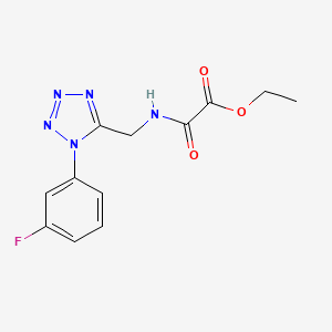 ethyl 2-(((1-(3-fluorophenyl)-1H-tetrazol-5-yl)methyl)amino)-2-oxoacetate