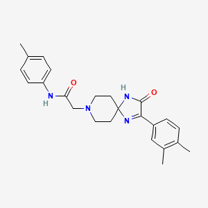 2-(2-(3,4-dimethylphenyl)-3-oxo-1,4,8-triazaspiro[4.5]dec-1-en-8-yl)-N-(p-tolyl)acetamide