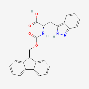 molecular formula C25H21N3O4 B2897209 (2S)-2-(9H-Fluoren-9-ylmethoxycarbonylamino)-3-(2H-indazol-3-yl)propanoic acid CAS No. 2305185-20-8