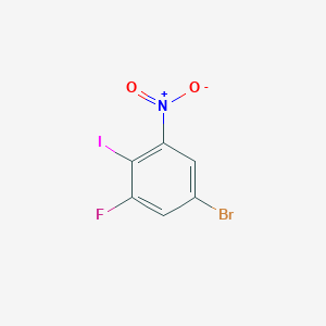 molecular formula C6H2BrFINO2 B2897210 1-溴-3-氟-4-碘-5-硝基苯 CAS No. 1805108-33-1