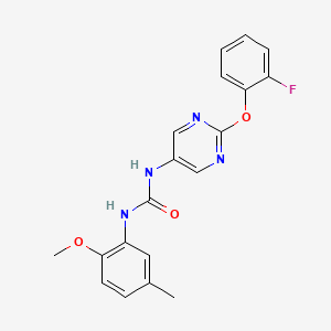 1-(2-(2-Fluorophenoxy)pyrimidin-5-yl)-3-(2-methoxy-5-methylphenyl)urea