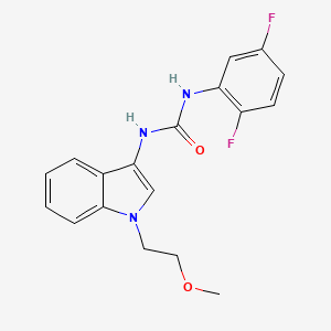 molecular formula C18H17F2N3O2 B2897217 1-(2,5-二氟苯基)-3-(1-(2-甲氧基乙基)-1H-吲哚-3-基)脲 CAS No. 923096-29-1