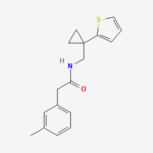 N-((1-(thiophen-2-yl)cyclopropyl)methyl)-2-(m-tolyl)acetamide
