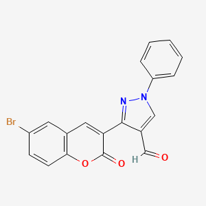 3-(6-Bromo-2-oxochromen-3-yl)-1-phenylpyrazole-4-carbaldehyde