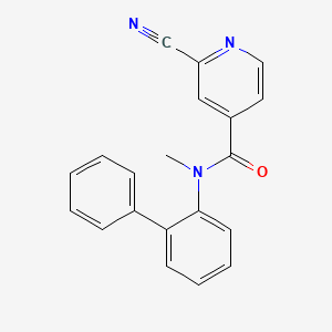 molecular formula C20H15N3O B2897233 2-Cyano-N-methyl-N-(2-phenylphenyl)pyridine-4-carboxamide CAS No. 1825672-43-2