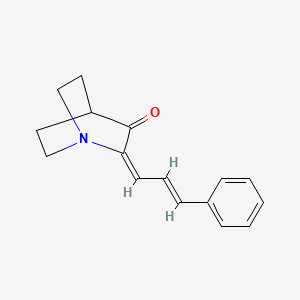 molecular formula C16H17NO B2897240 2-(3-Phenyl-2-propenylidene)-3-quinuclidinone CAS No. 478261-95-9
