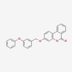 molecular formula C26H18O4 B2897251 3-[(3-Phenoxyphenyl)methoxy]benzo[c]chromen-6-one CAS No. 332055-33-1
