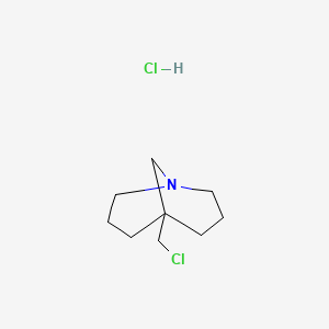 molecular formula C9H17Cl2N B2897260 5-(Chloromethyl)-1-azabicyclo[3.3.1]nonane hydrochloride CAS No. 2044901-63-3