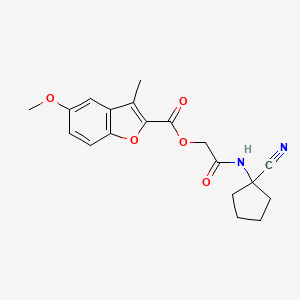 molecular formula C19H20N2O5 B2897267 [2-[(1-Cyanocyclopentyl)amino]-2-oxoethyl] 5-methoxy-3-methyl-1-benzofuran-2-carboxylate CAS No. 874600-05-2