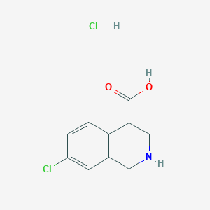 molecular formula C10H11Cl2NO2 B2897276 7-Chloro-1,2,3,4-tetrahydroisoquinoline-4-carboxylic acid hydrochloride CAS No. 1955554-99-0