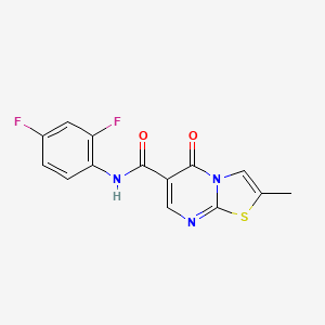 molecular formula C14H9F2N3O2S B2897277 N-(2,4-difluorophenyl)-2-methyl-5-oxo-5H-thiazolo[3,2-a]pyrimidine-6-carboxamide CAS No. 896339-85-8