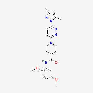 N-(2,5-dimethoxyphenyl)-1-(6-(3,5-dimethyl-1H-pyrazol-1-yl)pyridazin-3-yl)piperidine-4-carboxamide