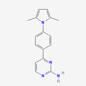 molecular formula C16H16N4 B2897286 4-[4-(2,5-dimethyl-1H-pyrrol-1-yl)phenyl]-2-pyrimidinamine CAS No. 865658-21-5