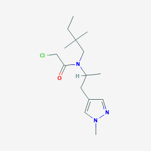 molecular formula C15H26ClN3O B2897294 2-Chloro-N-(2,2-dimethylbutyl)-N-[1-(1-methylpyrazol-4-yl)propan-2-yl]acetamide CAS No. 2411289-35-3