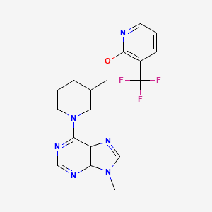 9-Methyl-6-[3-[[3-(trifluoromethyl)pyridin-2-yl]oxymethyl]piperidin-1-yl]purine