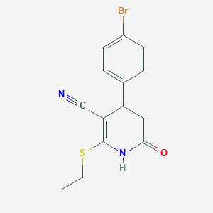 4-(4-Bromophenyl)-2-(ethylthio)-6-oxo-1,4,5,6-tetrahydropyridine-3-carbonitrile