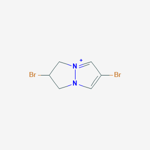 2,6-dibromo-1H,2H,3H-pyrazolo[1,2-a]pyrazol-4-ium