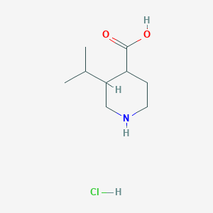 molecular formula C9H18ClNO2 B2897314 3-Propan-2-ylpiperidine-4-carboxylic acid;hydrochloride CAS No. 2361744-27-4